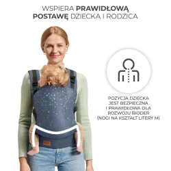 Kinderkraft nosidło NINO Confetti Denim ergonomiczne nosidełko dla dzieci